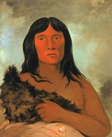 Kay-ée-qua-da-kúm-ee-gísh-kum, He Who Tries the Ground with His Foot, 1836. Creator: George Catlin