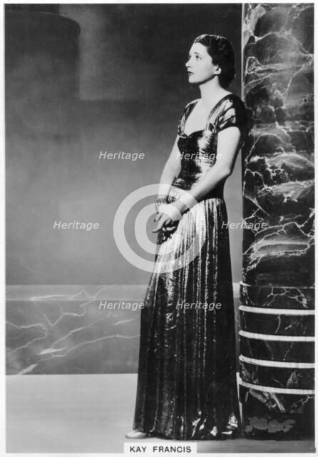 Kay Francis, American stage and film actress, 1938. Artist: Unknown