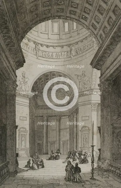 Kazan Cathedral, Saint Petersburg, Russia, 1839.  Creator: Paul Dumouza.