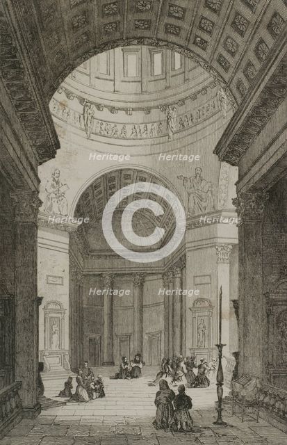 Kazan Cathedral, Saint Petersburg, Russia, 1839.  Creator: Paul Dumouza.