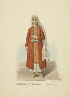 Kazan Tatar Girl of 1830 (From the series Clothing of the Russian state), 1869