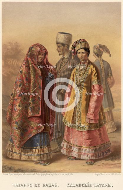Kazan Tatars, 1862. Creator: Karlis Huns.