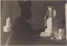 Kazimir Malevich in his studio Artist: Anonymous