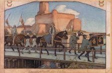 Kaarle Knuutinpoja's departure from Viipurinlinna, 1900-1905. Creator: Albert Gebhard