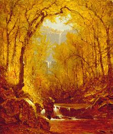 Kaaterskill Falls, 1871. Creator: Sanford Robinson Gifford