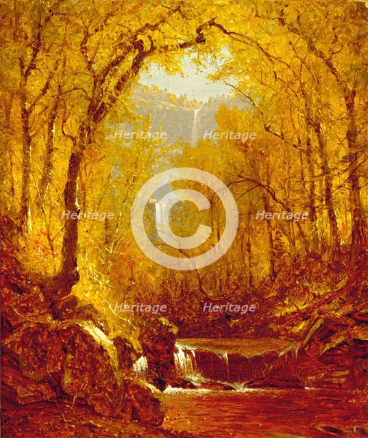 Kaaterskill Falls, 1871. Creator: Sanford Robinson Gifford.