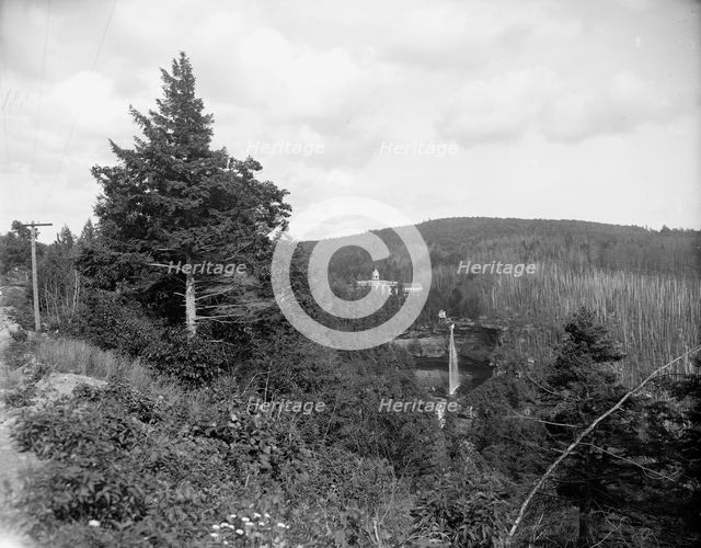 Kaaterskill Falls and Laurel House, Catskill Mts., N.Y., between 1895 and 1910. Creator: Unknown.