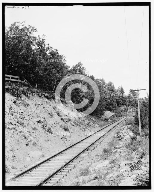Kaaterskill Falls from Ulster and Delaware Railway, Catskill Mountains, N.Y., c1902. Creator: Unknown.