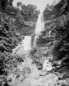 Kaaterskill Falls from below, Catskill Mts., N.Y., between 1895 and 1910. Creator: Unknown