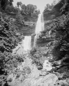 Kaaterskill Falls from below, Catskill Mts., N.Y., between 1895 and 1910. Creator: Unknown