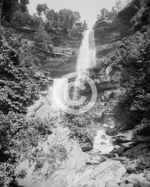 Kaaterskill Falls from below, Catskill Mts., N.Y., between 1895 and 1910. Creator: Unknown.