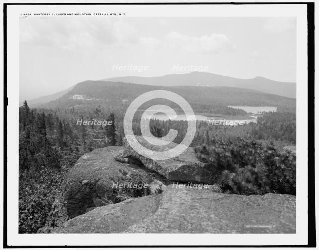 Kaaterskill lakes and mountain, Catskill Mts., N.Y., c1902. Creator: Unknown.