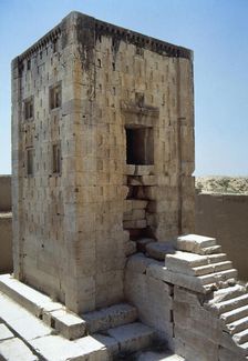 Kaba Zartosht fire temple, Naqsh-e Rostam, Iran, Achaemenid period (1994). Creator: LTL