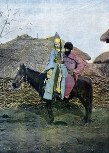 Kabardin couple on a journey, c1890