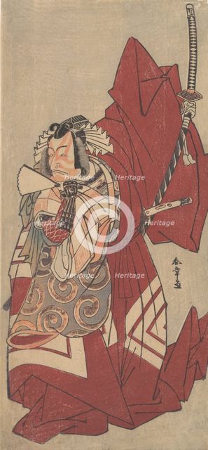 Kabuki Actor Ichikawa Danjuro V in a Shibaraku (Stop Right There!) Role..., 11th month 1776. Creator: Shunsho.