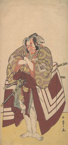 Kabuki Actor Ichikawa Danjuro V in a Shibaraku (Stop Right There!) Role, 11th month, 1779. Creator: Shunsho