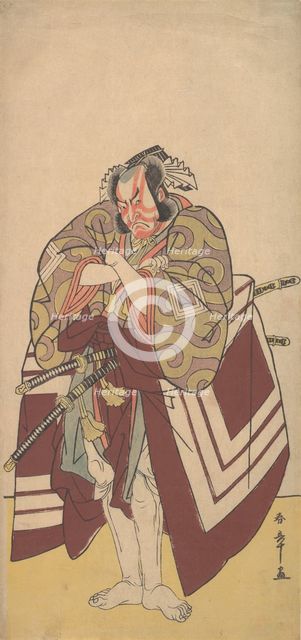 Kabuki Actor Ichikawa Danjuro V in a Shibaraku (Stop Right There!) Role, 11th month, 1779. Creator: Shunsho.