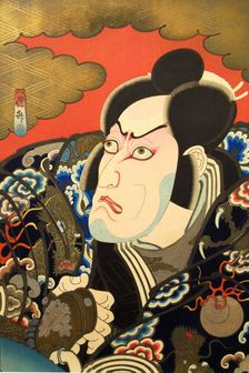 Kabuki Actor Ichikawa Ebizo V as Kumagai Jiro Naozane, ca. 1849. Creator: Utagawa Kunimasa