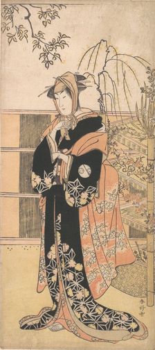 Kabuki Actor Segawa Kikunojo III in a Woman’s Role, ca. 1780s. Creator: Katsukawa Shunko