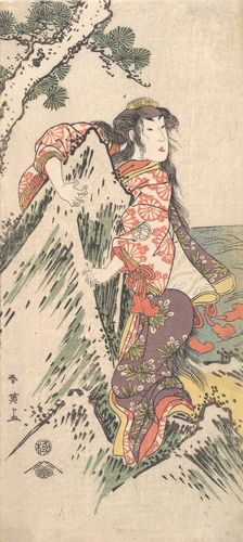 Kabuki Actor Segawa Kikunojo III in a Female Role, 1788. Creator: Katsukawa Shun'ei