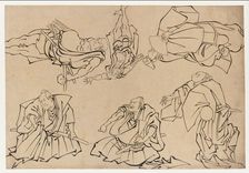 Kabuki actors, late 18th-early 19th century. Creator: Hokusai