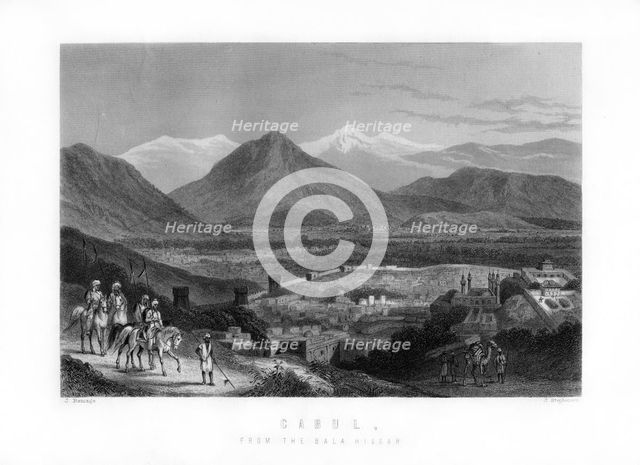 Kabul from the Bala Hissar, Afghanistan, 1893. Artist: J Stephenson