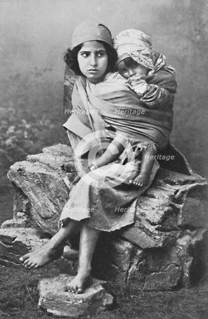 Kabyle children, North Algeria, 1912. Artist: Leroux.