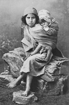 Kabyle children, North Algeria, 1912. Artist: Leroux