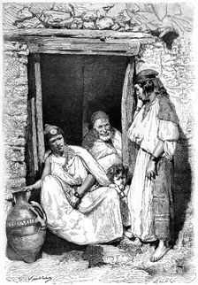 Kabyle family group, Algeria, c1890