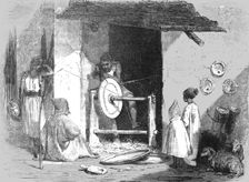 Kabyle Turner at his Wheel; The Natives of Algeria, the Kabyle, the Arab, the Moor, and..., 1875. Creator: Unknown