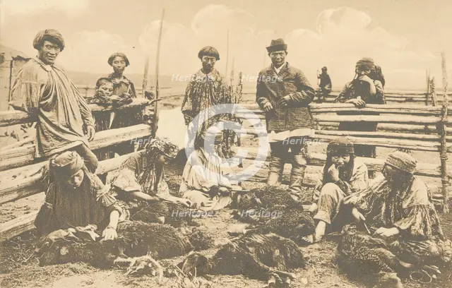 Kachin people. Shearing, 1904-1917. Creator: Unknown.