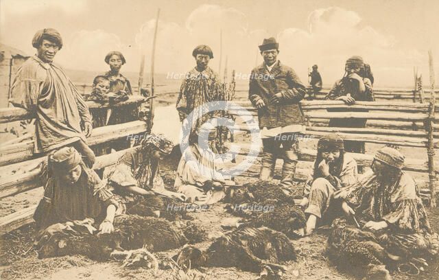 Kachin people. Shearing, 1904-1917. Creator: Unknown.