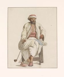 Kadi of the Islamic slaves in Malta, 1778. Creator: Louis Ducros