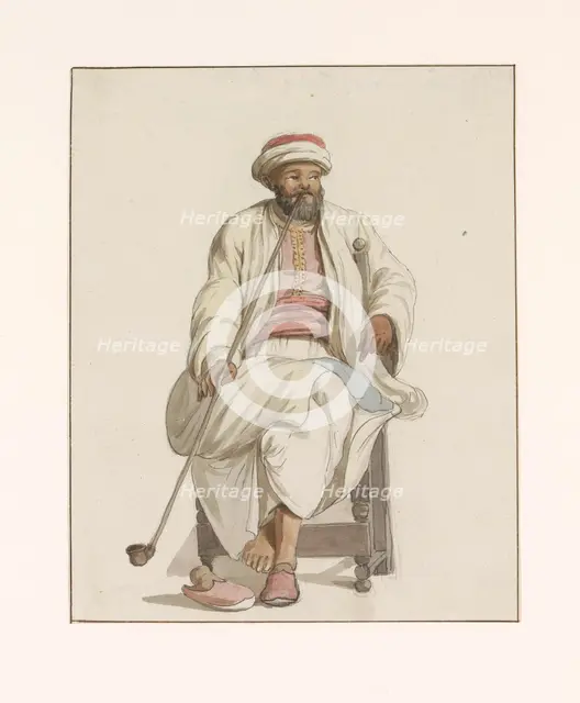 Kadi of the Islamic slaves in Malta, 1778. Creator: Louis Ducros.