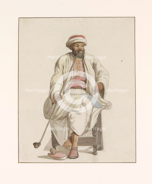 Kadi of the Islamic slaves in Malta, 1778. Creator: Louis Ducros.