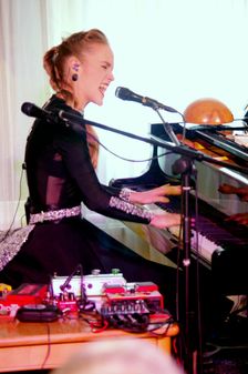 Kadri Voorland, Watermill Jazz Club, Dorking, Surrey, UK, 7.5.19. Creator: Brian O'Connor