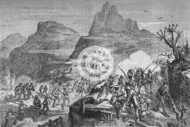 'Kaffir War - Attacking a Native Position', c1880. Artist: Unknown.