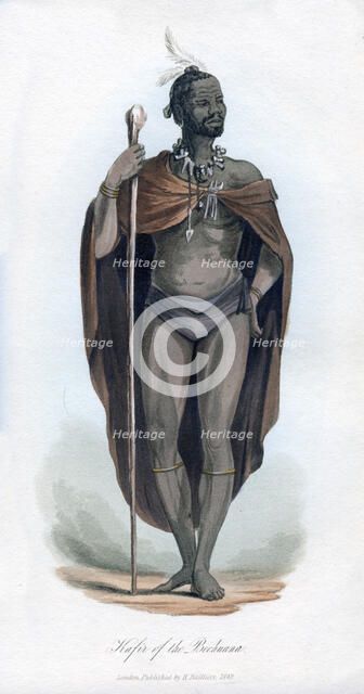 'Kafir of the Bechuana', 1848. Artist: Unknown