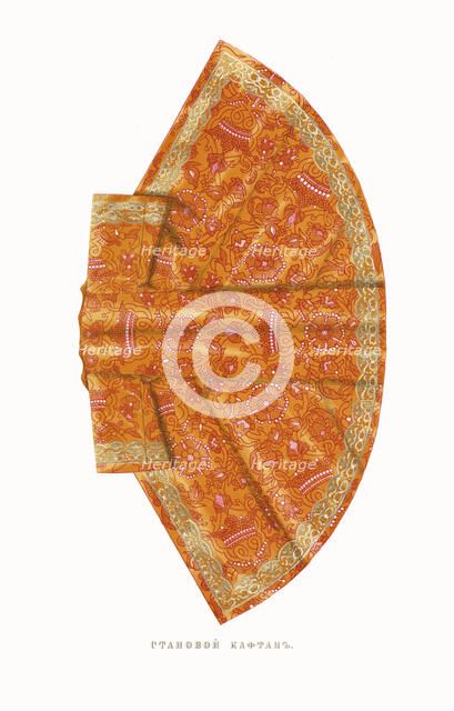 Kaftan. From the Antiquities of the Russian State, 1849-1853. Creator: Solntsev, Fyodor Grigoryevich (1801-1892).