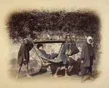 Kago Bearers, about 1868. Creator: Felice Beato
