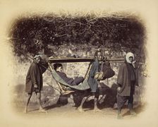 Kago Bearers, about 1868. Creator: Felice Beato