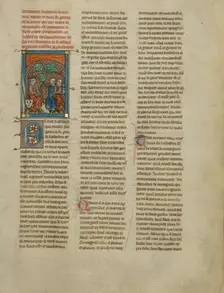 Kahedin and Palamedes Speaking to King Mark, about 1320-1340. Creator: Unknown