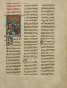 Kahedin and Palamedes Speaking to King Mark, about 1320-1340. Creator: Unknown