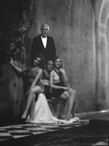 Kahn, Otto H., Mr., and unidentified women, outdoors, 1928 Creator: Arnold Genthe