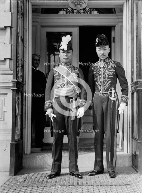 Kai Fu Shah, E.E. and M.P. from China, left, with Yuan, 1st Sec. of Leg, 1917.  Creator: Harris & Ewing.
