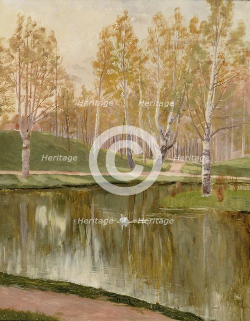 Kaisaniemi pond, 1882. Creator: Aukusti Uotila.