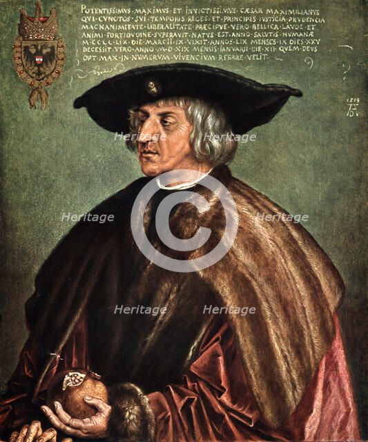 Kaiser Maximilian I, 1519. Artist: Albrecht Dürer