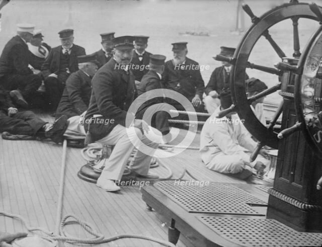 Kaiser on ship "Meteor", 1913. Creators: Bain News Service, George Graham Bain.