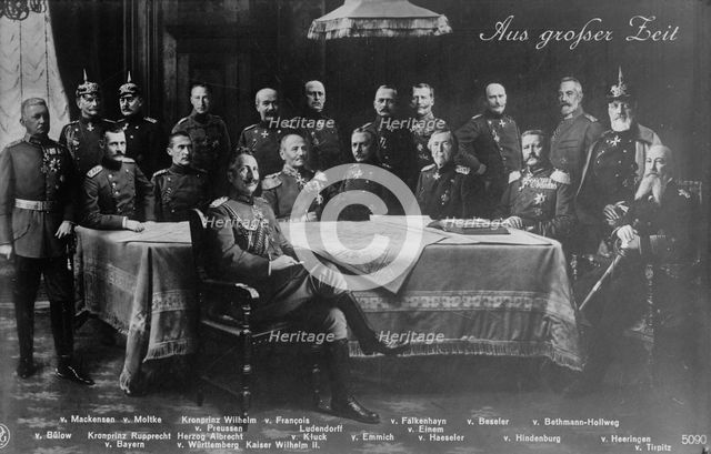Kaiser and his Generals, between c1910 and c1915. Creator: Bain News Service.