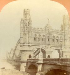 Kaiser Bridge, Hamburg, Germany 1896. Creator: Keystone View Company